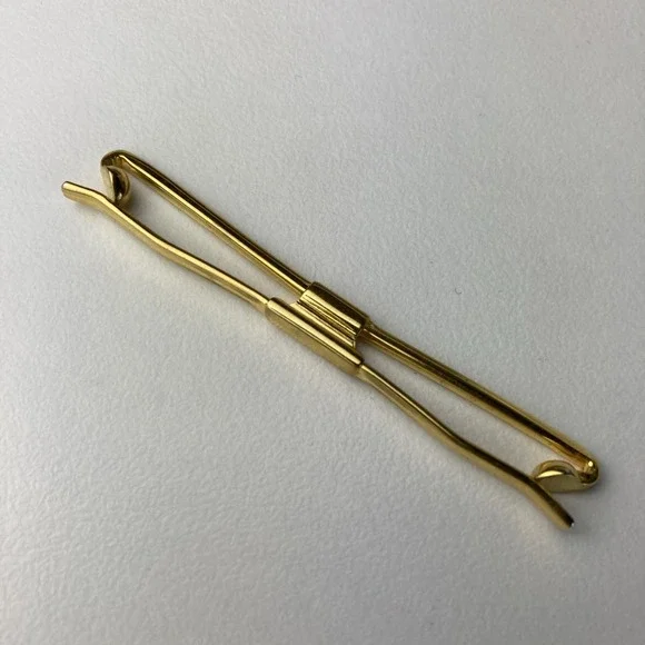 Vintage Collar Bar Clip – Gold Finish Classic Collar Bar - Picture 2 of 4